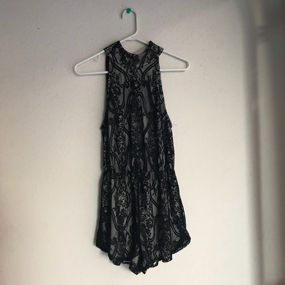 Black Lace Romper - Picture 2 of 2
